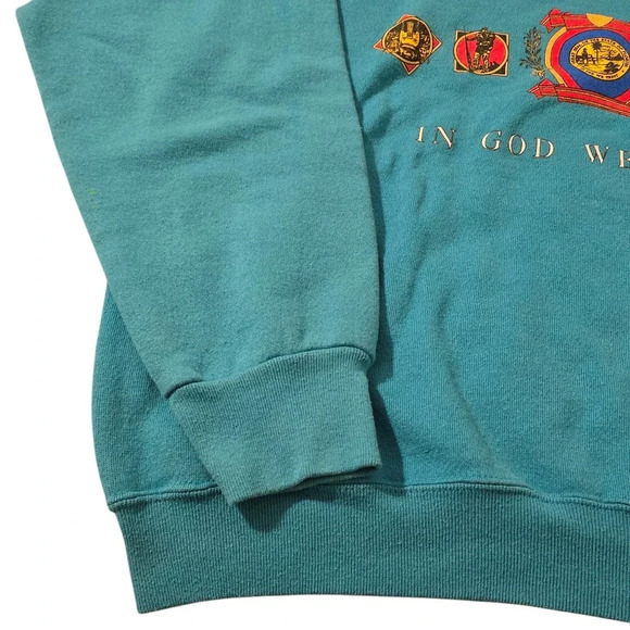 Vintage State Of Florida In God We Trust Sweater Size L/XL On Tultex Sweater - Picture 3 of 7